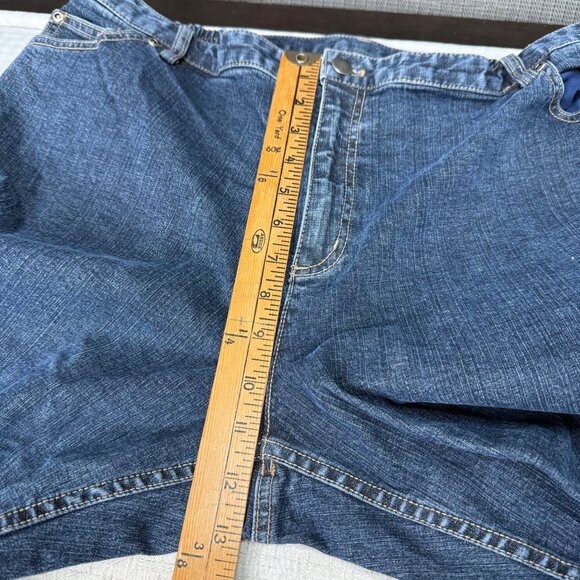 Casual Corner Annex Womens Size 18W Blue Stretch Denim Cropped Cuffed Hem Jeans - Picture 7 of 10